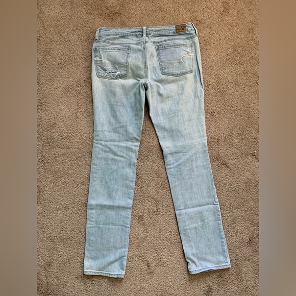 American Eagle Outfitters Distressed Skinny Jeans size 10 Long - Picture 2 of 4